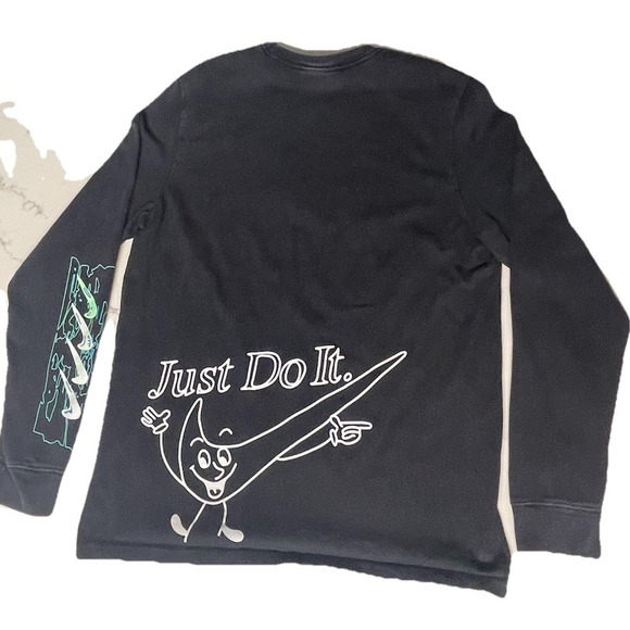 Nike Drip Wash Graphic T-shirt Men's Adult Large Black Long Sleeve Hype Beast - Picture 6 of 10